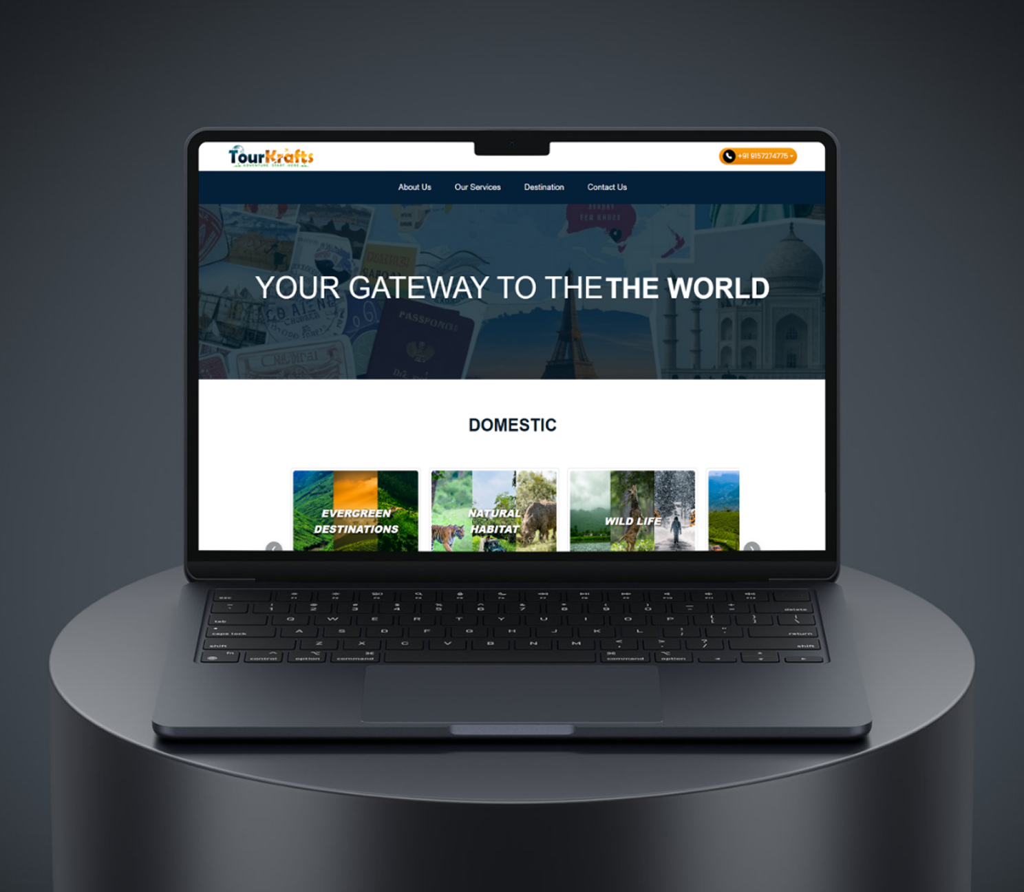 Tourkraft website design project by Snowfinch Consulting